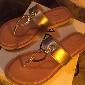 Aldo’s gold “Zoanna” sandals